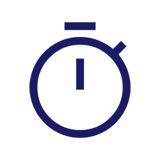 A blue stop watch