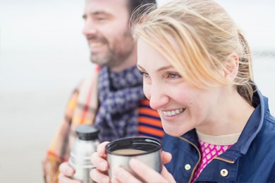 Couple drinking tea